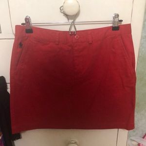 Red polo skirt